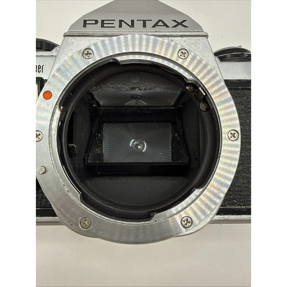 Pentax ME Super SLR Film Camera Body Chrome UNTESTED As Is.